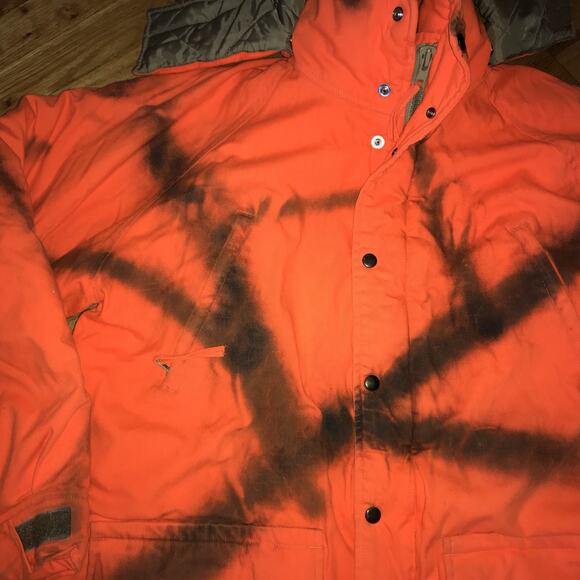 Guide LINE Blaze Orange Deer Buck Gun Hunting Jacket Coat Mens MEDIUM HOODED - Picture 12 of 16